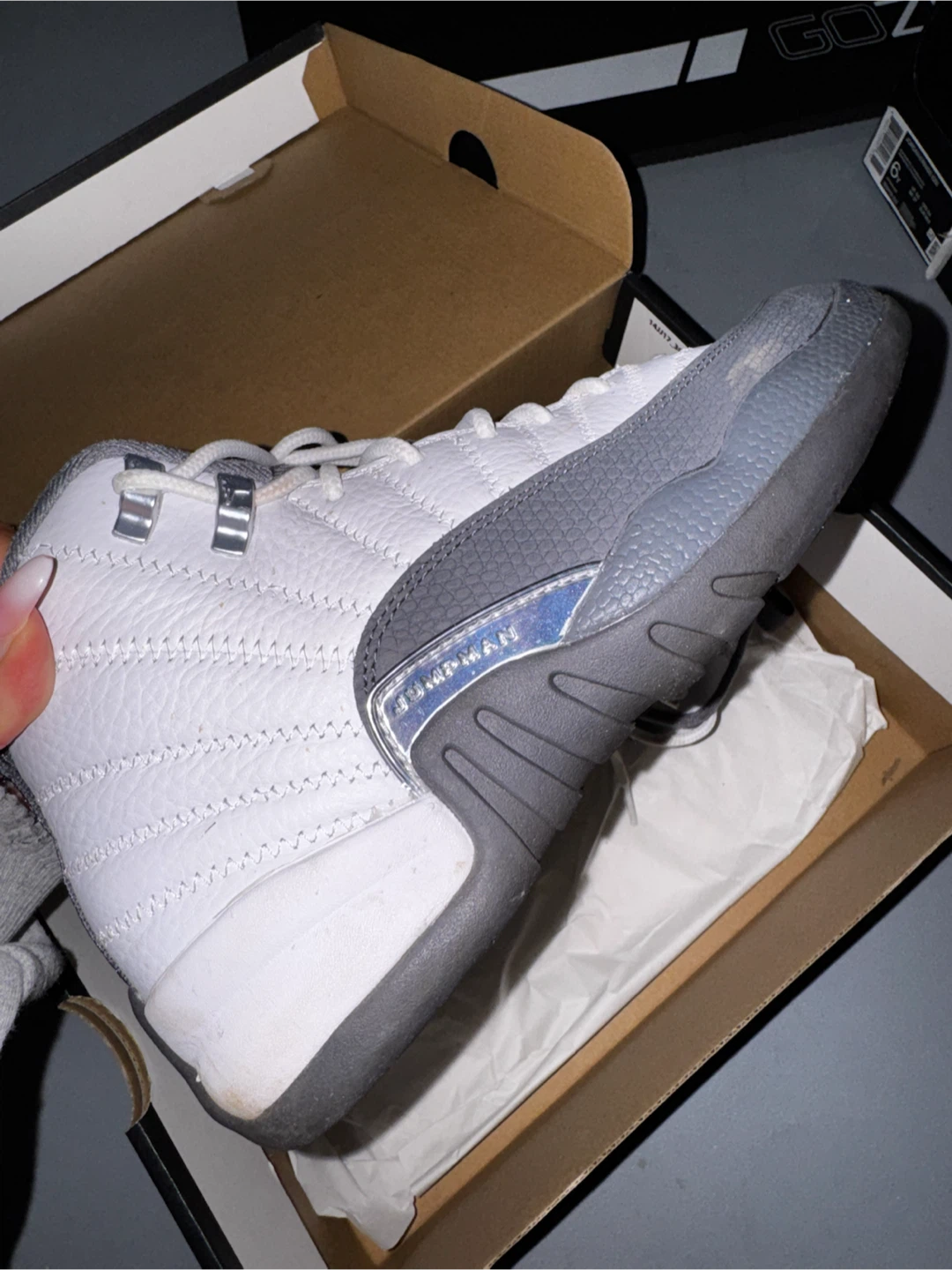 Air Jordan 12 Retro GS White/Gym Red-Dark Grey - photo 2
