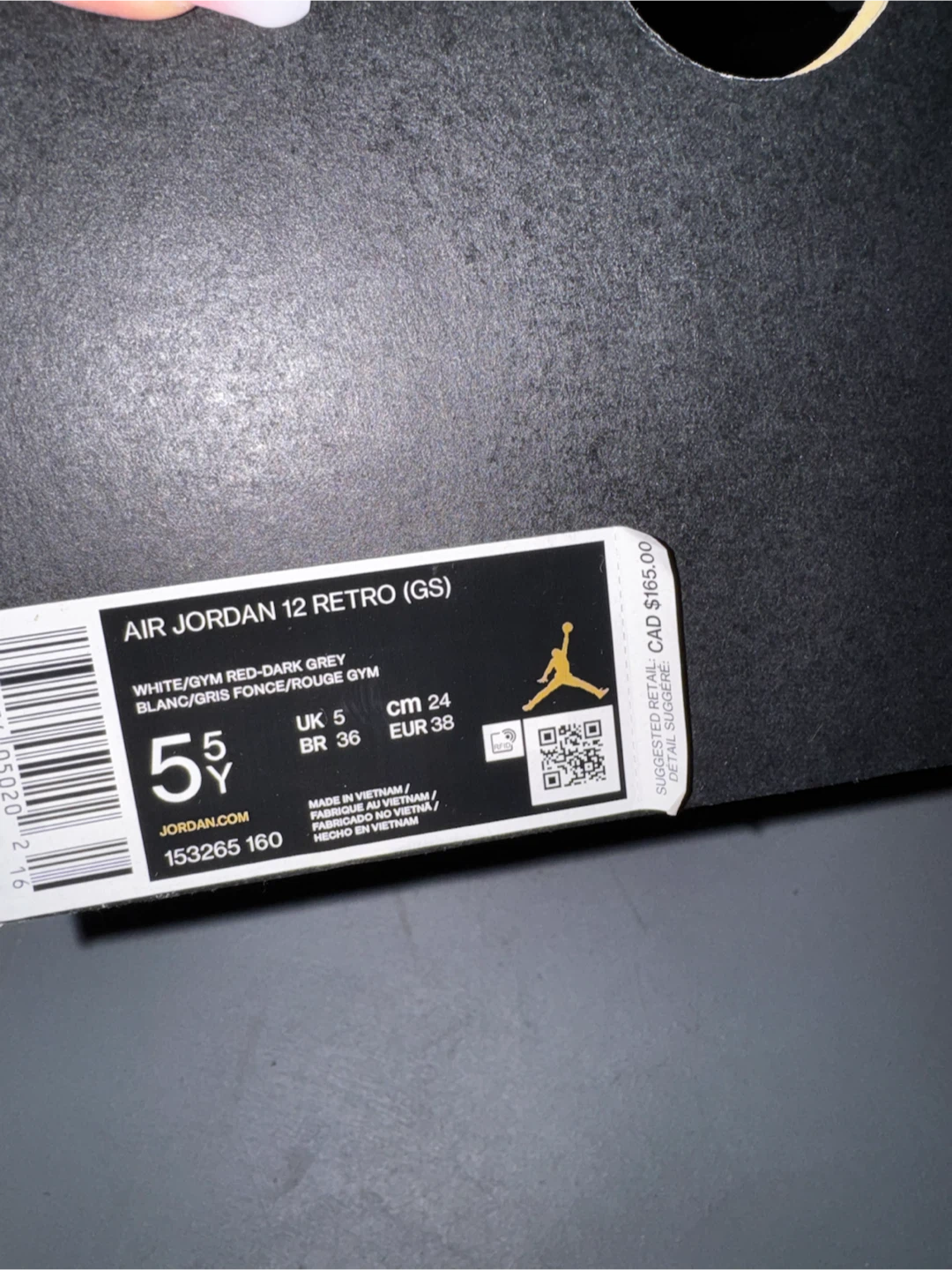 Air Jordan 12 Retro GS White/Gym Red-Dark Grey - photo 4