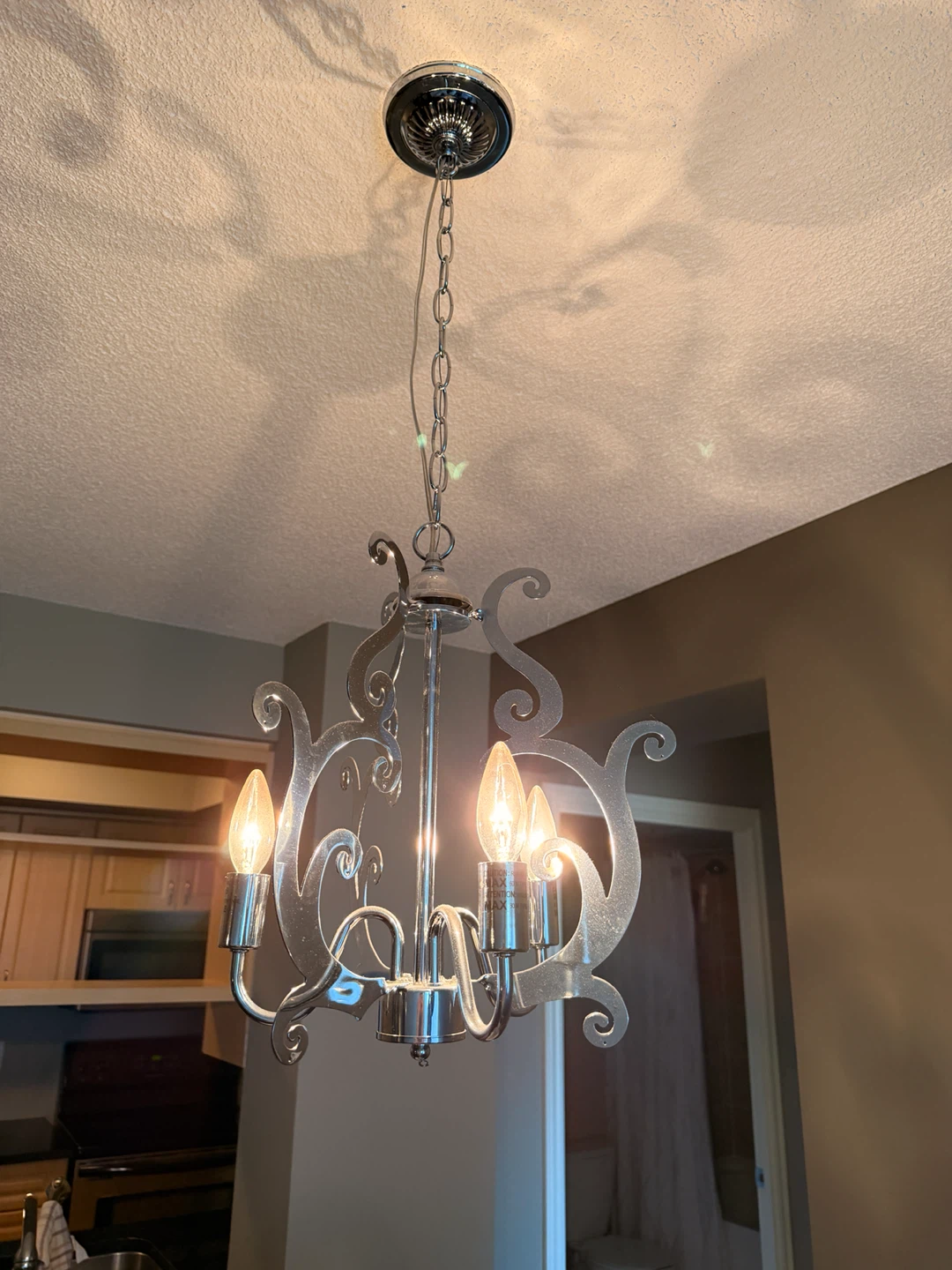 Chrome Chandelier - 4-Light Fixture