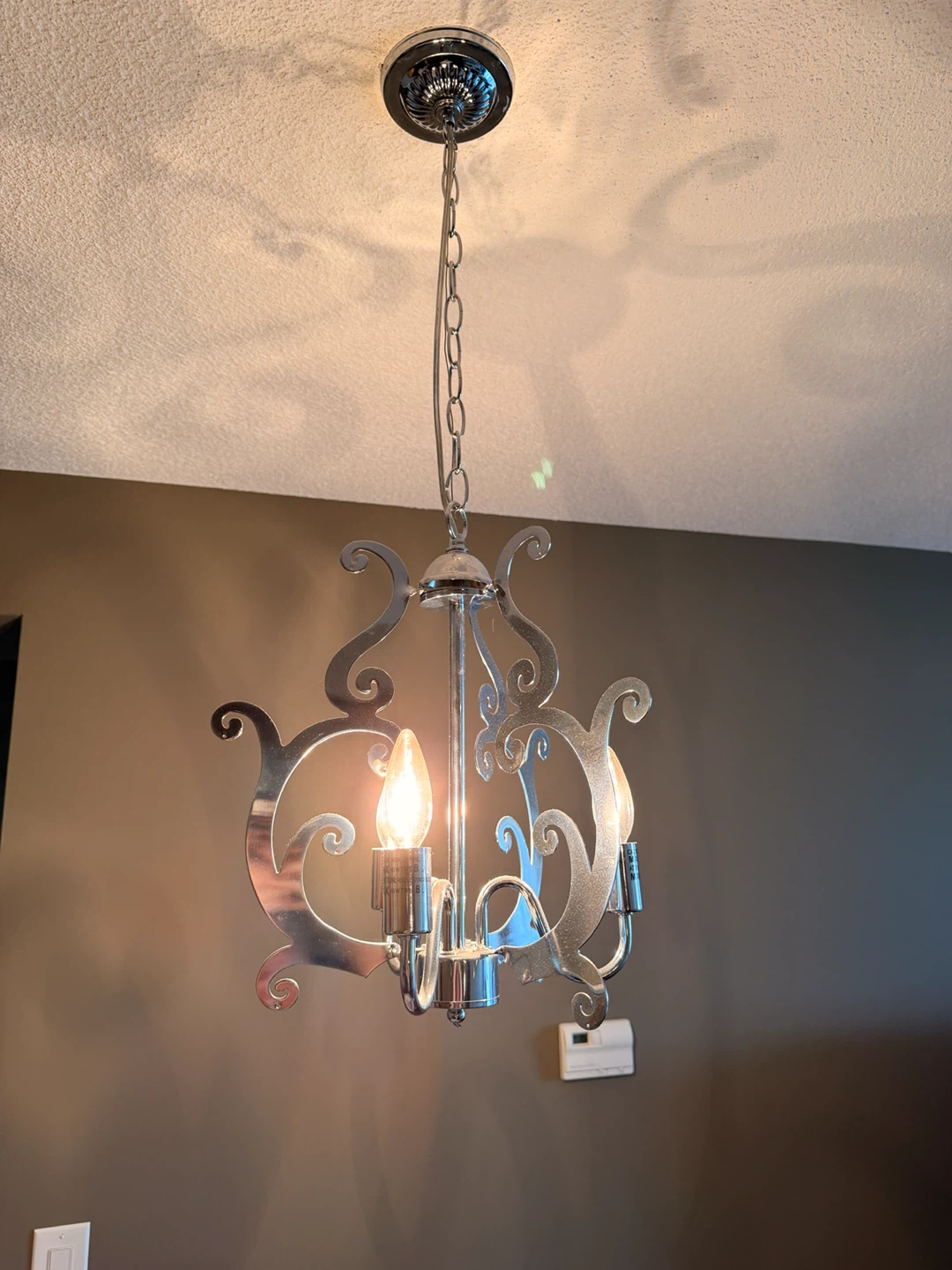 Chrome Chandelier - 4-Light Fixture - photo 3