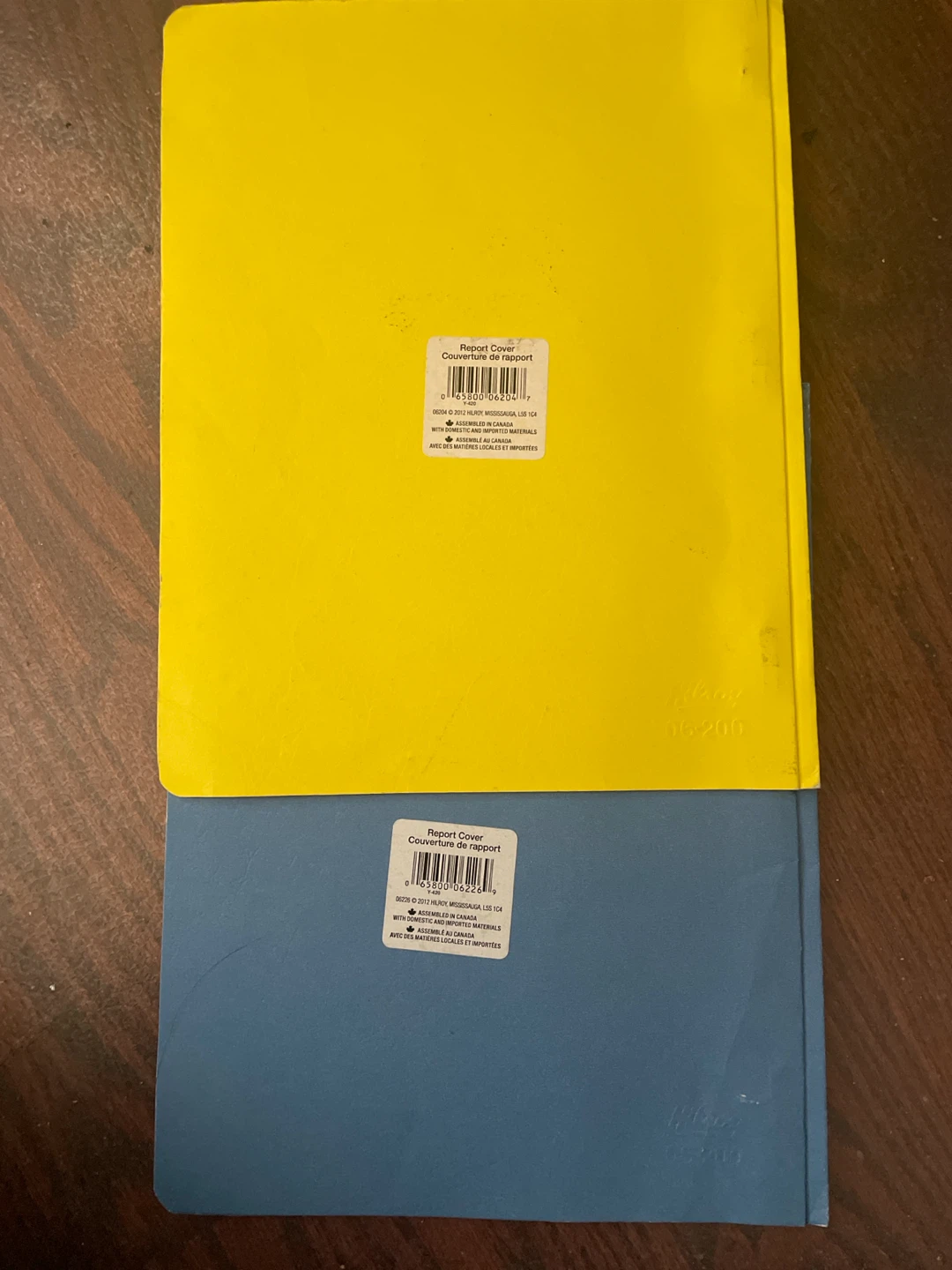 Yellow and Blue Plastic Hilroy Duotang – Good Condition - photo 3