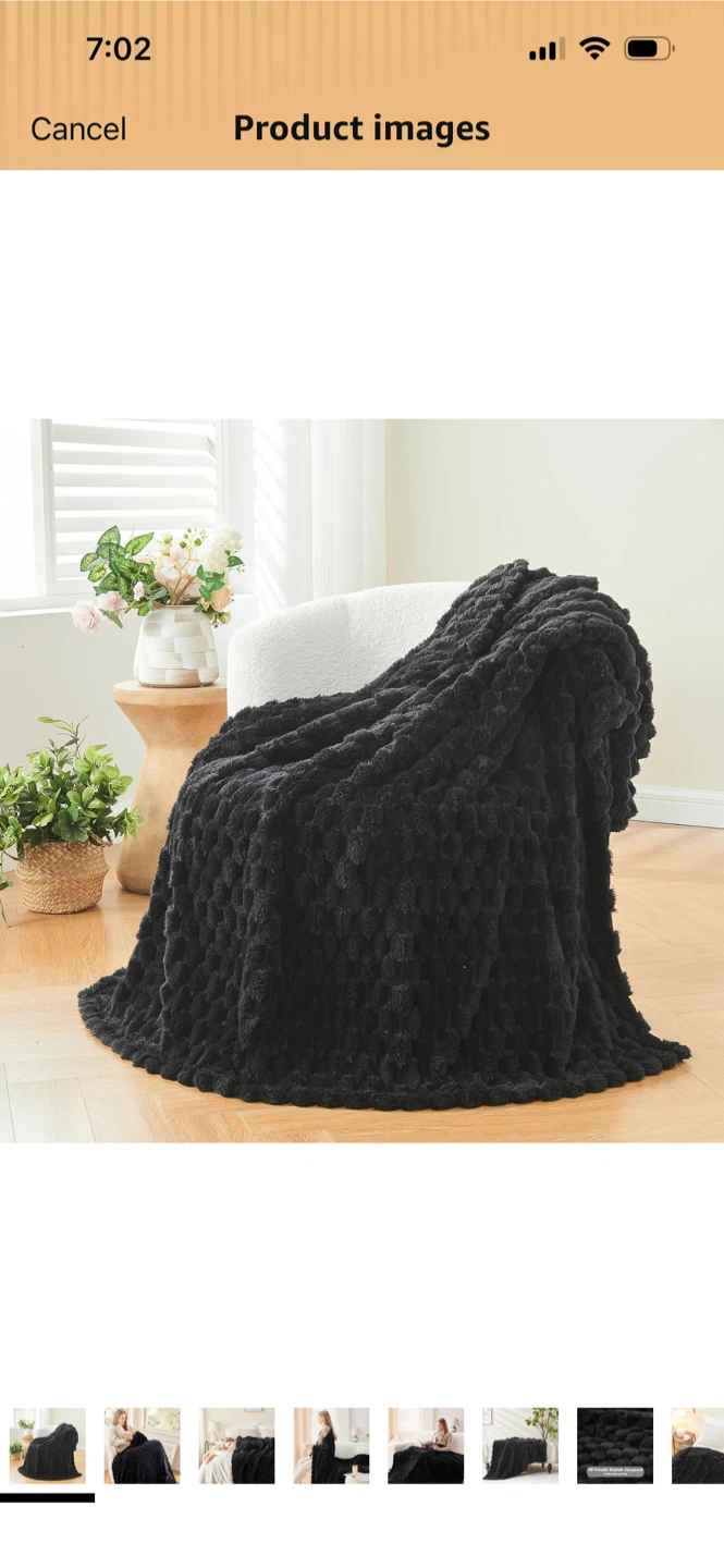 New-NEWCOSPALY Fleece Clouds Cozy Throw Blanket - Black 50"x60"