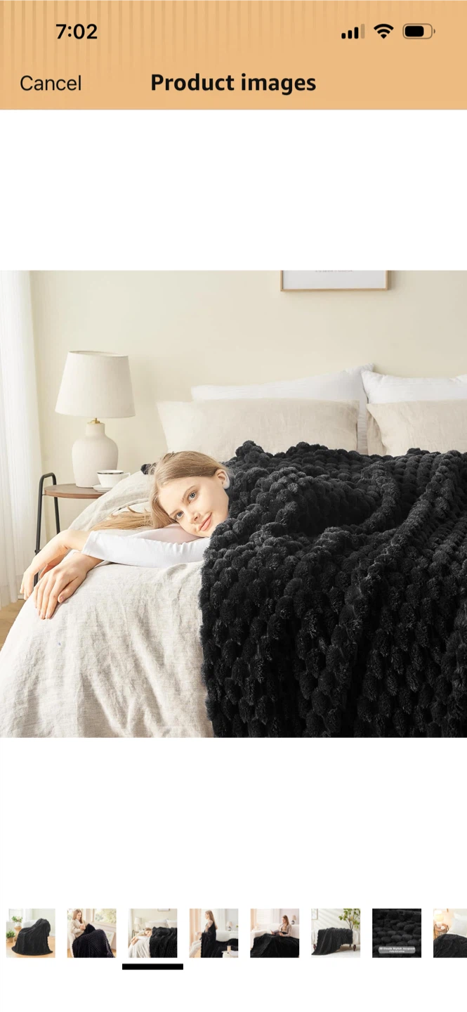 New-NEWCOSPALY Fleece Clouds Cozy Throw Blanket - Black 50"x60" - photo 4