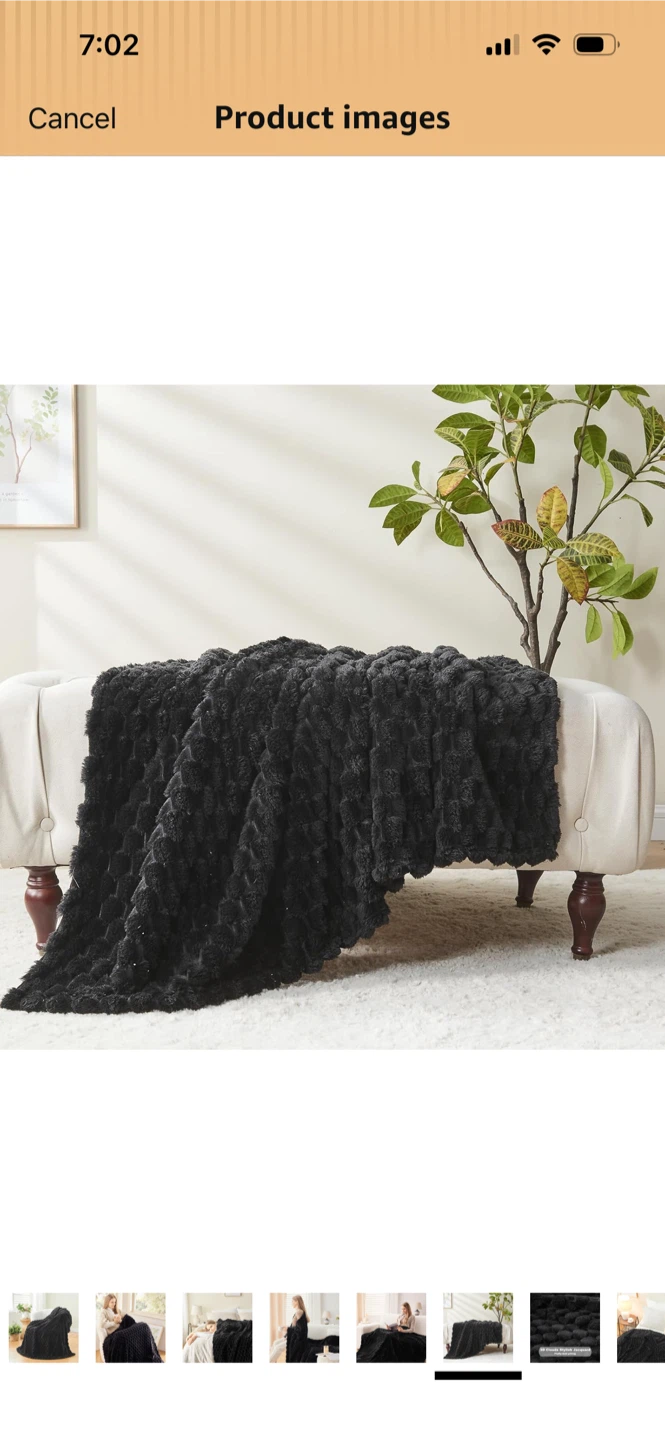 New-NEWCOSPALY Fleece Clouds Cozy Throw Blanket - Black 50"x60" - photo 5