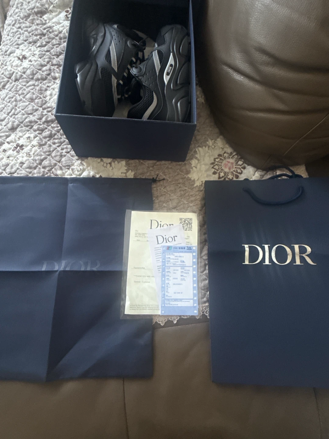DIOR B27 Sneakers Black Leather and Oblique Canvas - photo 3
