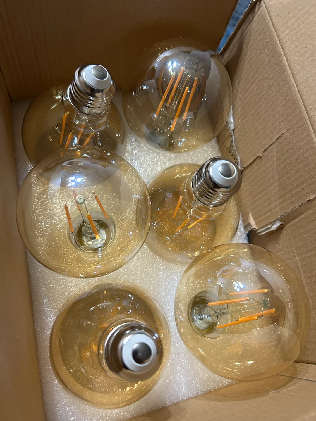 New G25 Edison LED Light Bulb - Amber Glass 2500K - Pack of 6 - photo 5