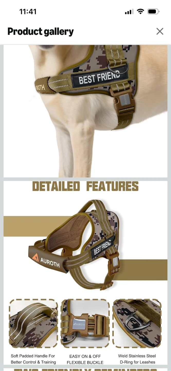 Brand New AUROTH Tactical Dog Harness-Large