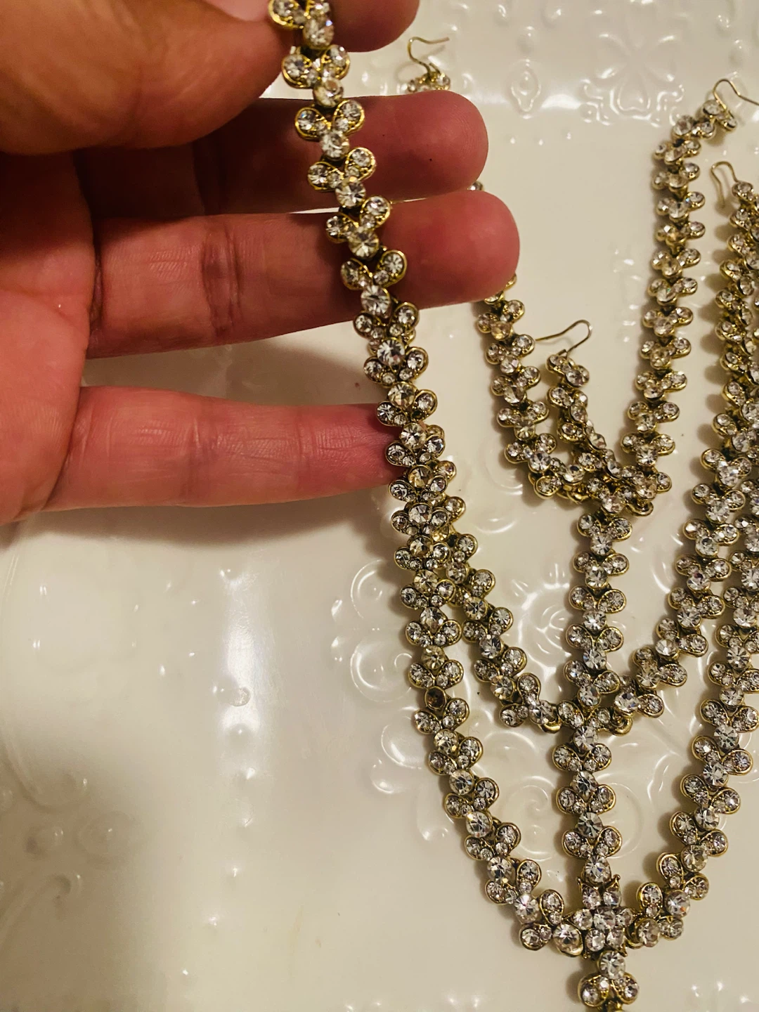 Gold tone Rhinestone Headpiece / Mattha Patti - photo 2