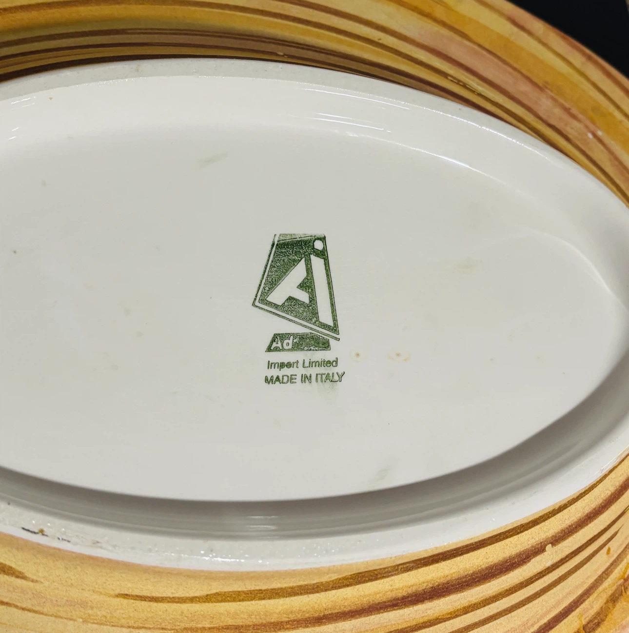 Large Made in Italy Ceramic Serving Bowl – Grape & Vine Design - photo 5