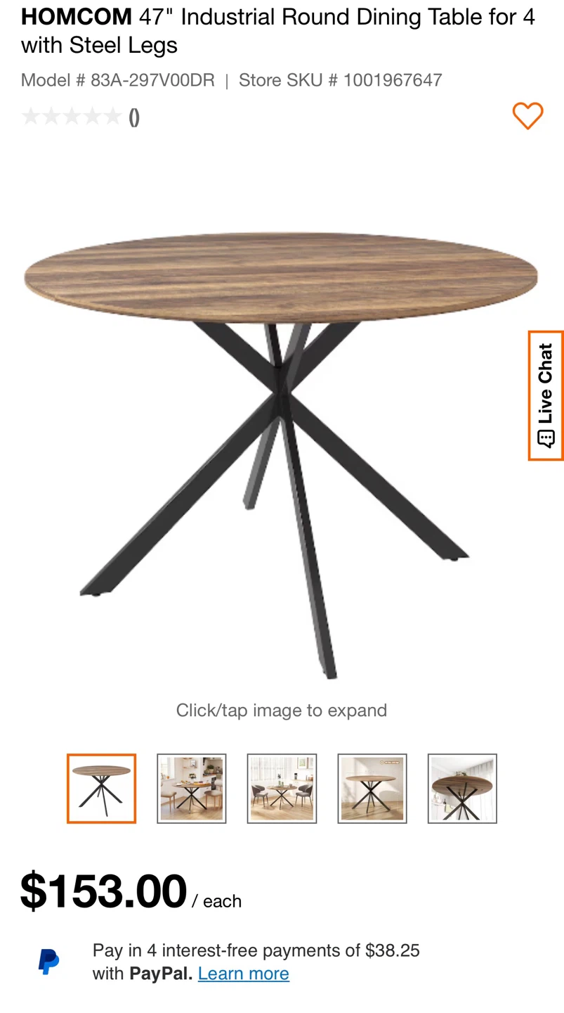 Round Dining Table with Steel Legs - photo 3