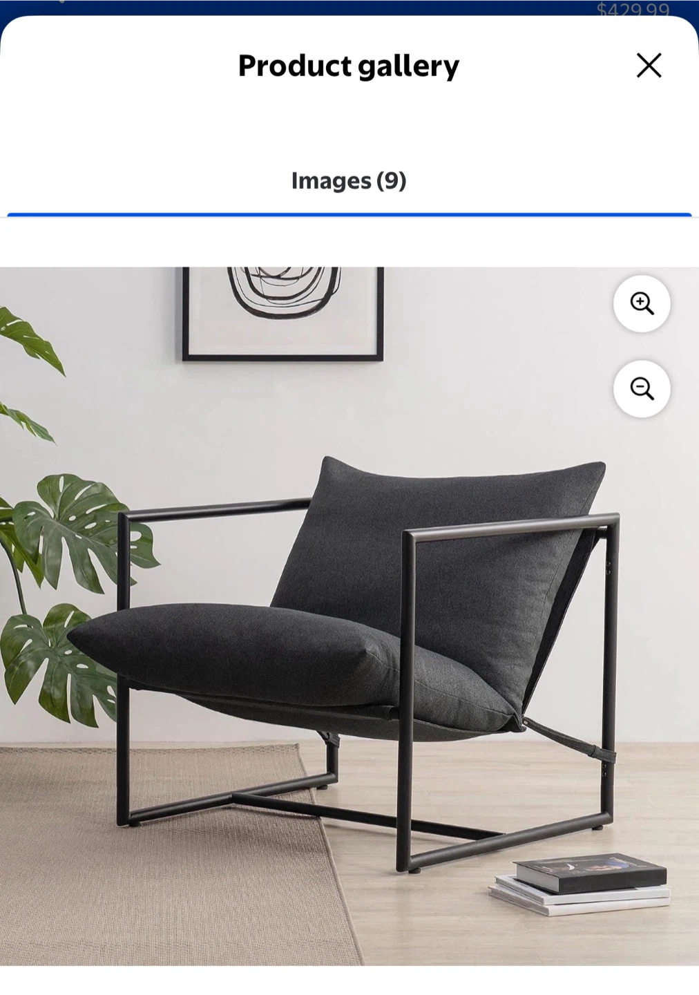 Zinus Armchair – Dark Grey | Removable Covers