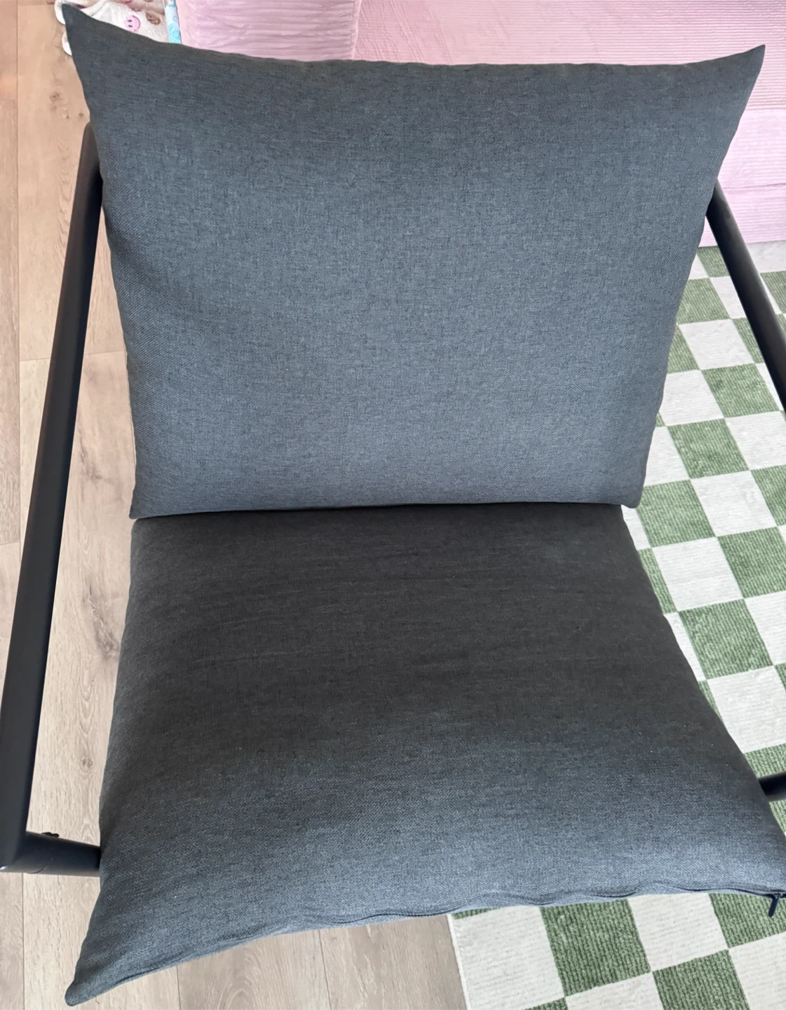 Zinus Armchair – Dark Grey | Removable Covers - photo 3