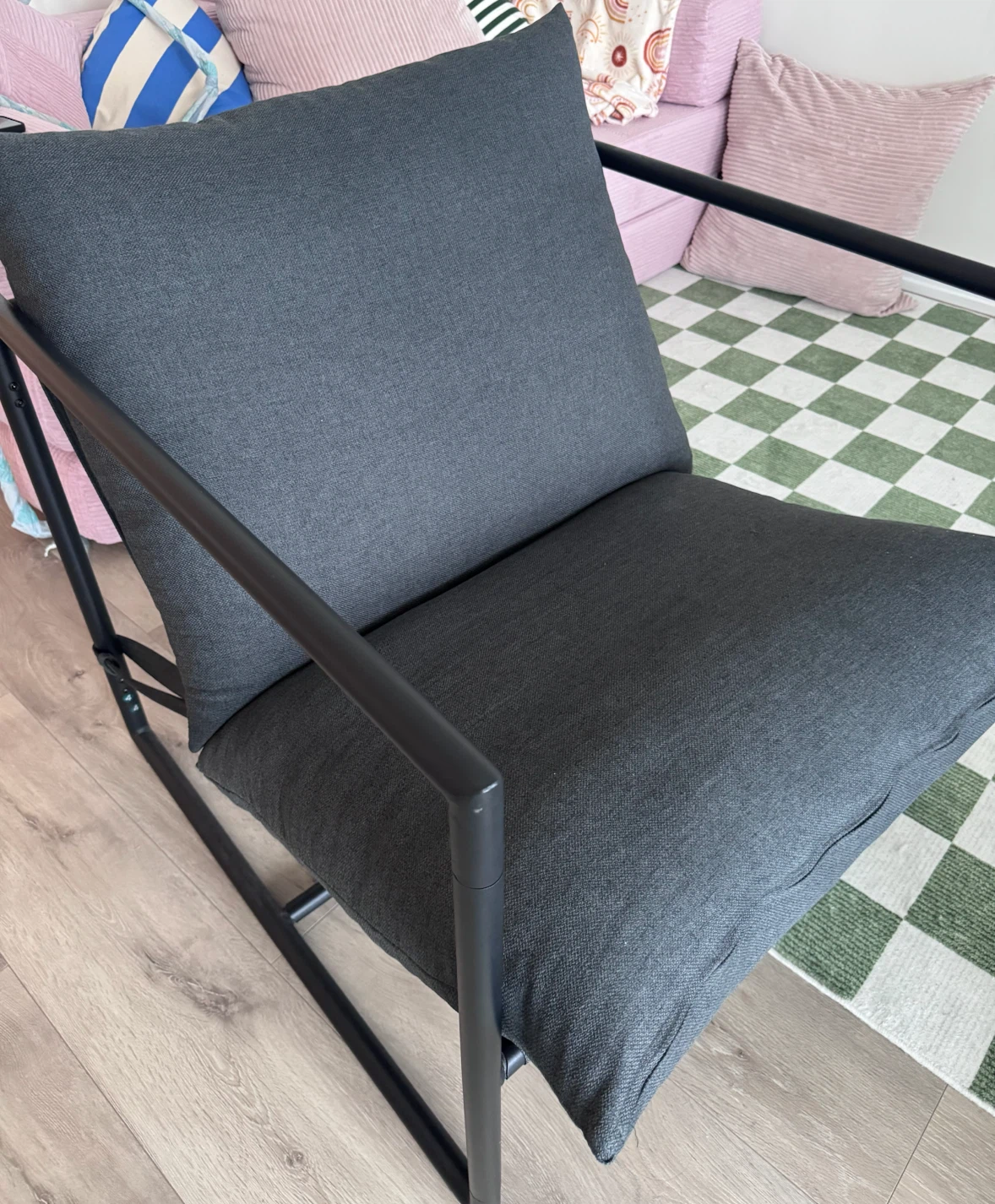Zinus Armchair – Dark Grey | Removable Covers - photo 4