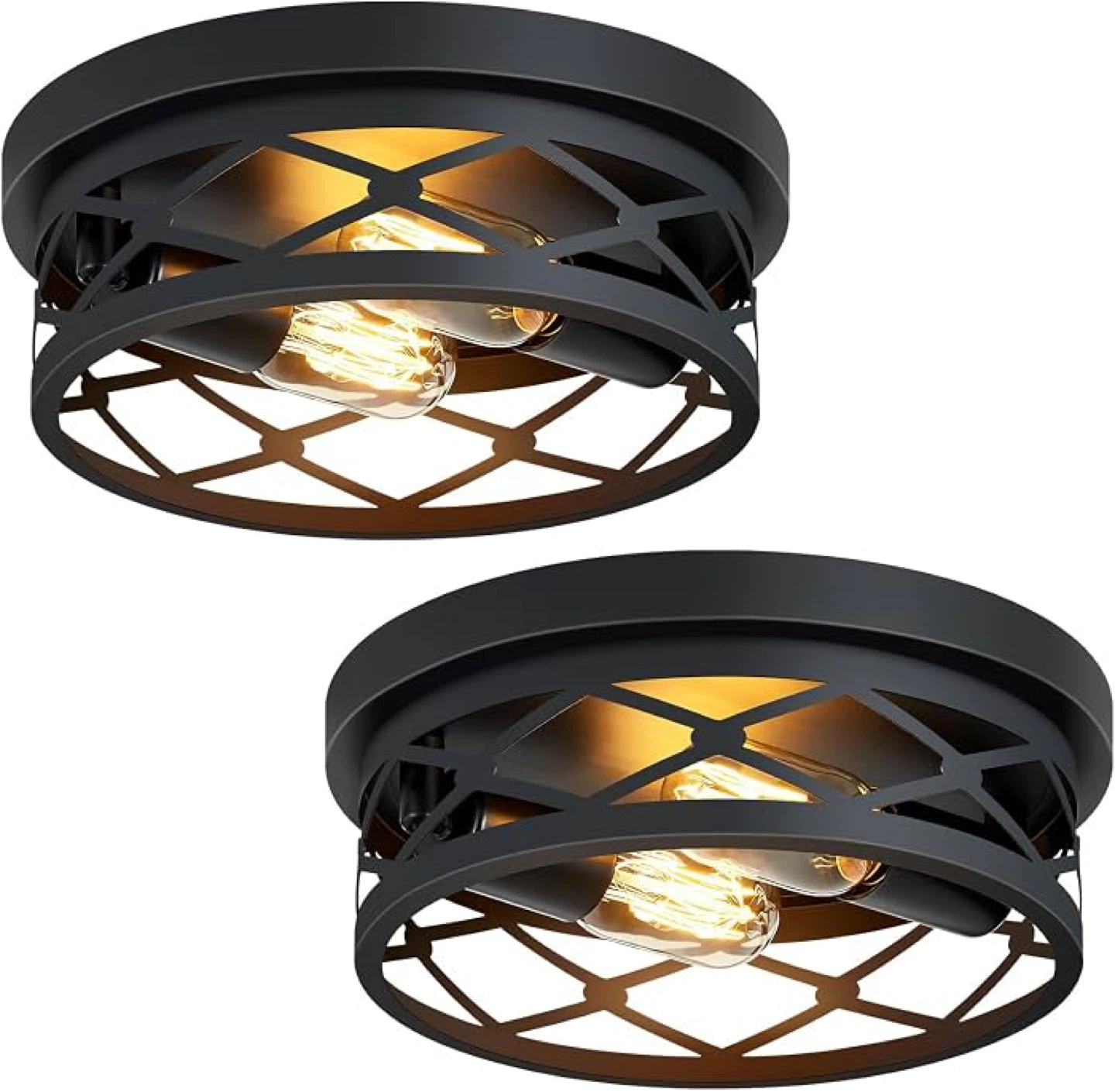 SKEJAO Flush Mount Ceiling Light Fixture - 2 Pack - BNIB
