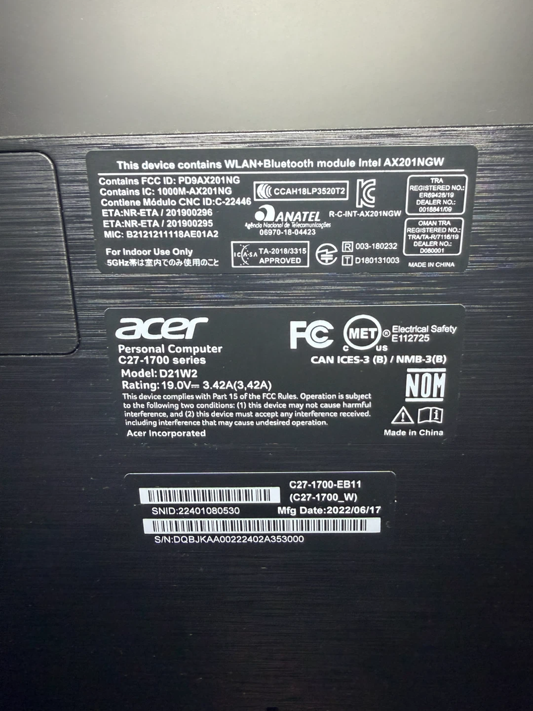 Acer 27” All-in-One Desktop PC – Excellent Condition - photo 5