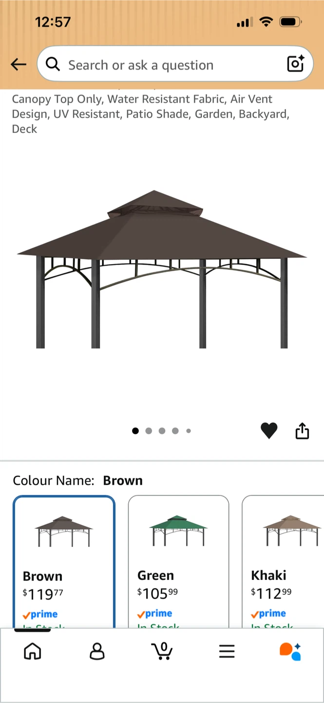 New-Replacement Canopy Top - Brown - photo 2
