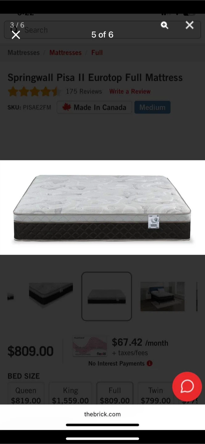 The Brick Mattress - Springwall Pisa II Eurotop Queen Mattress - photo 3