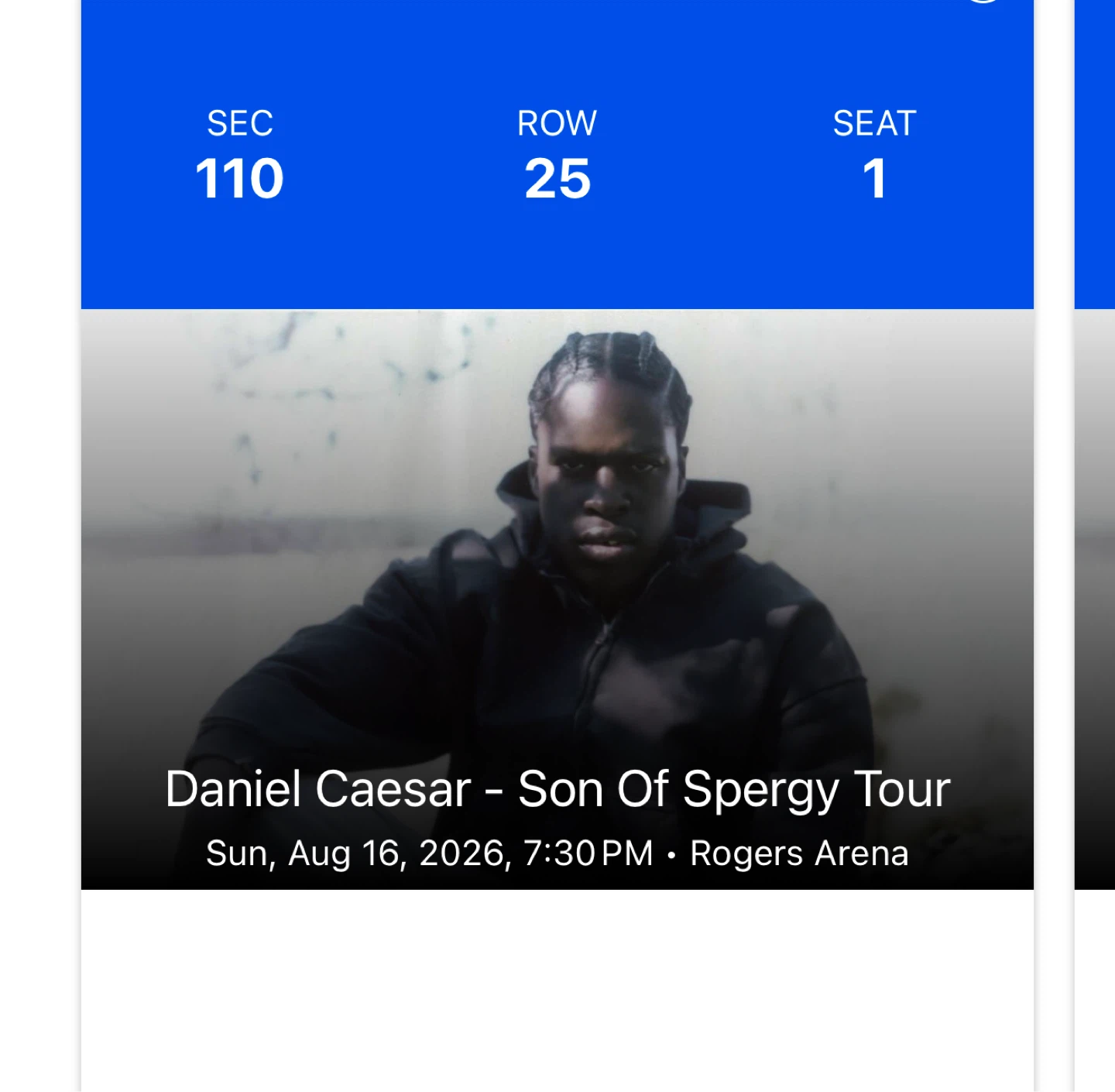 Daniel Caesar - Son Of Spergy Tour Ticket - August 16, 2026