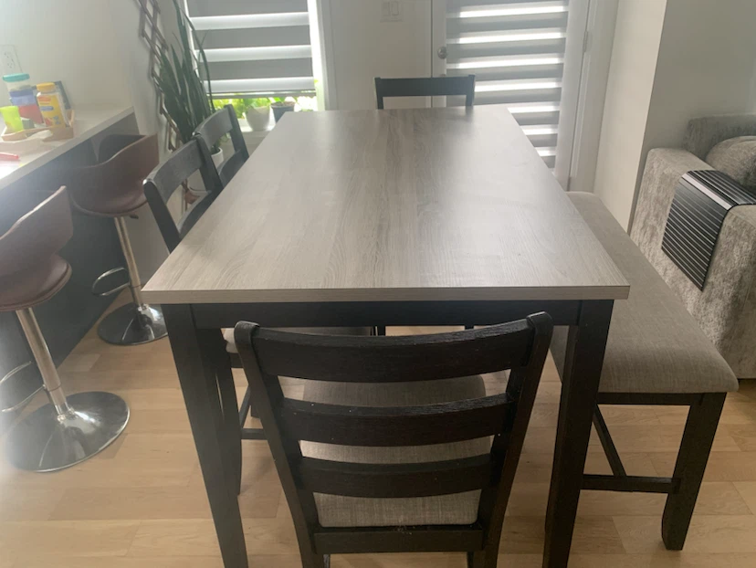 Dining Table Set with Bench and Chairs - photo 5