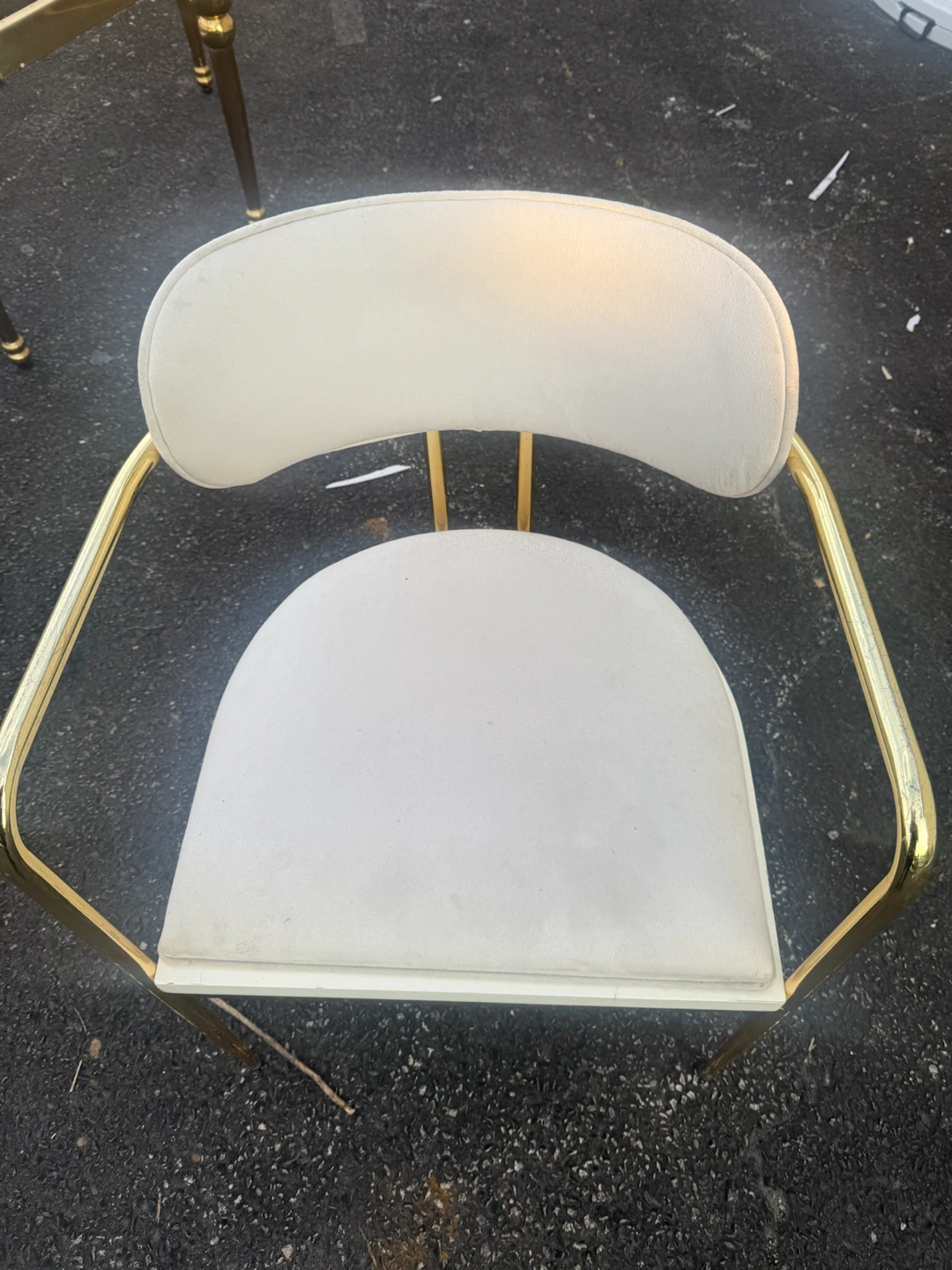 Modern Accent Chair with Gold Frame