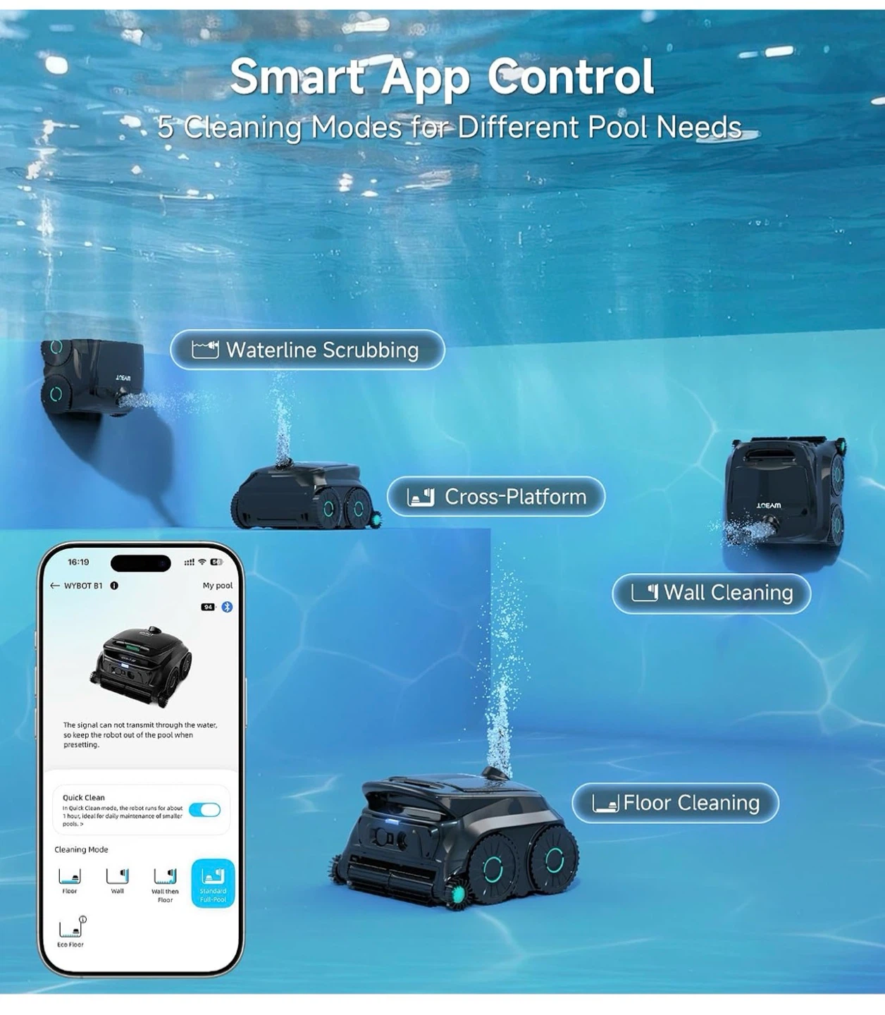 WYBOT B1 Pool Vacuum Robot - photo 3