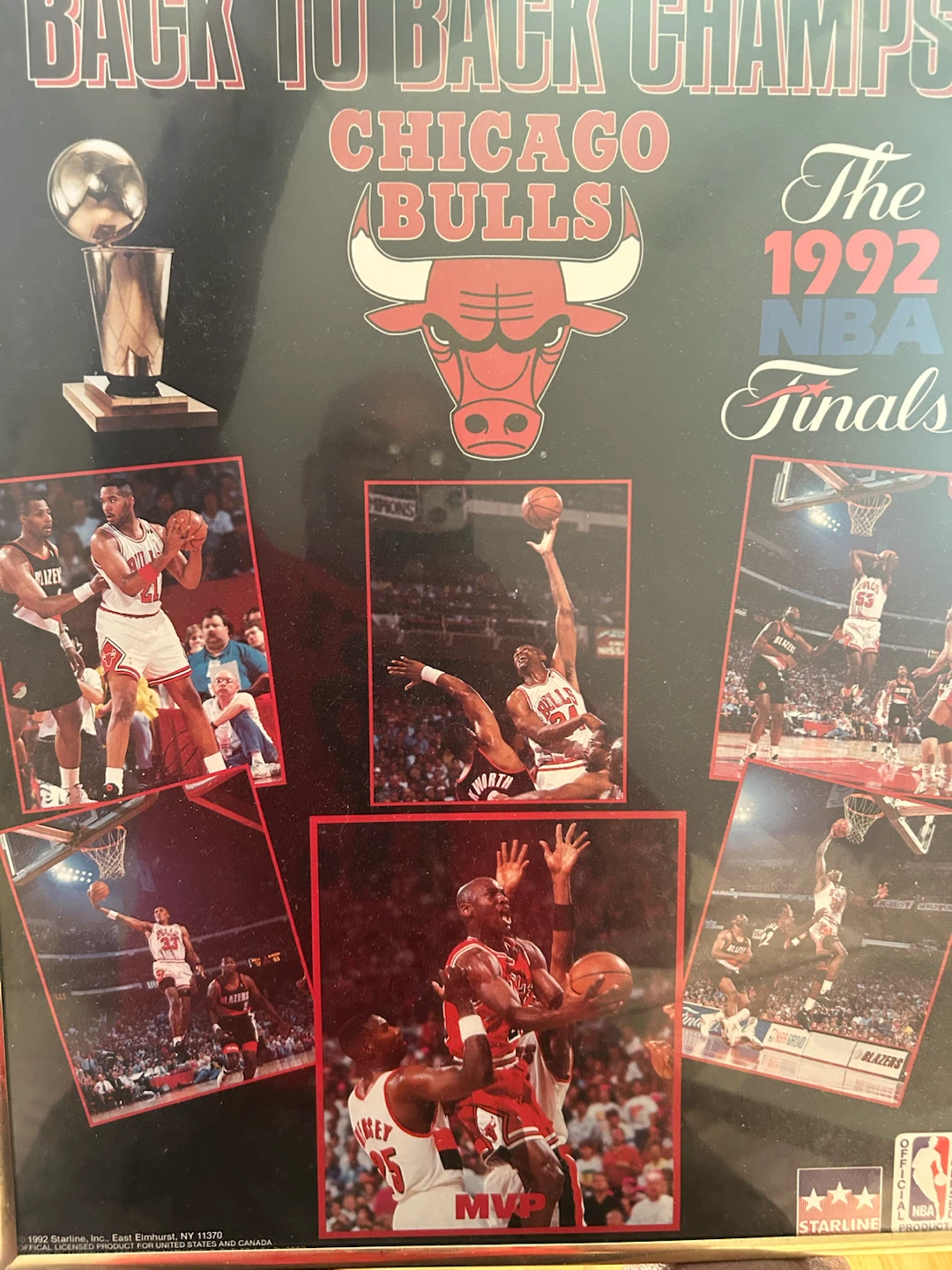 Chicago Bulls Back to Back Champs 1992 NBA Finals Memorabilia - photo 4
