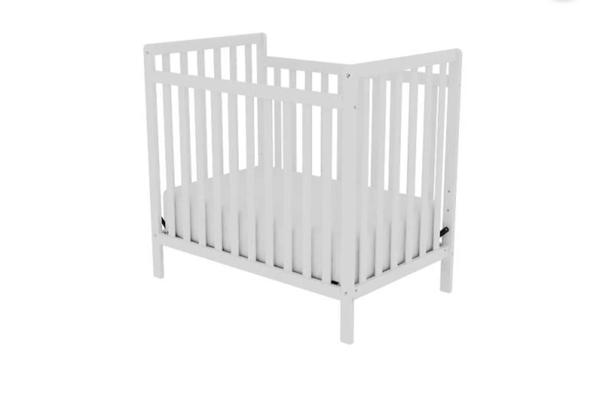 White Mini Baby Crib