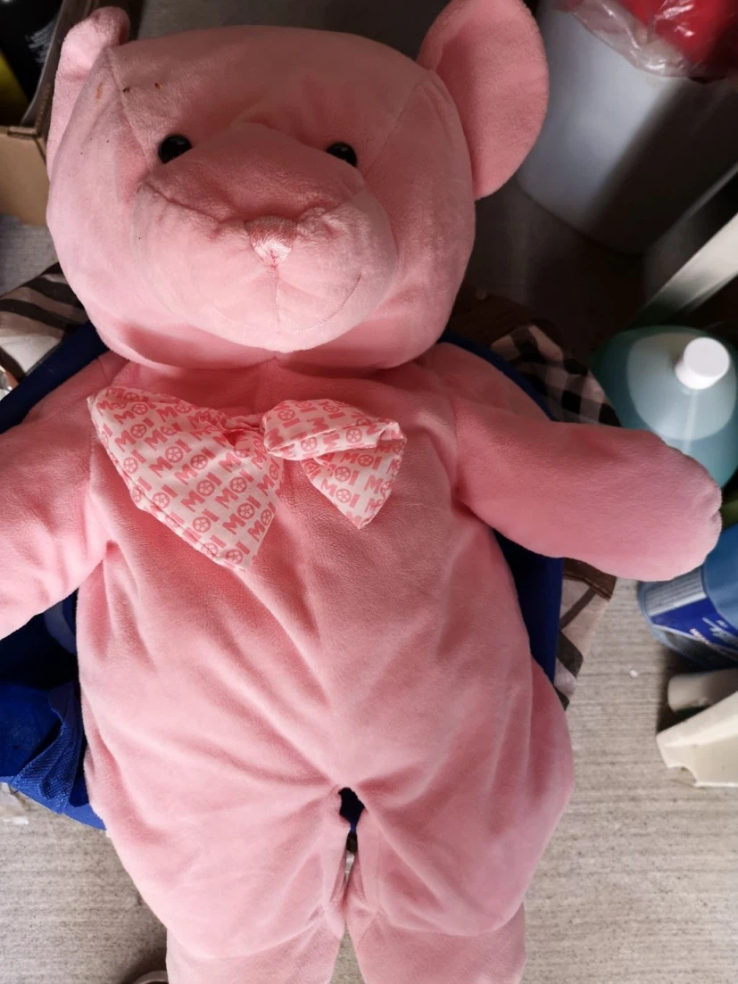 Pink Teddy Bear with Bow Tie