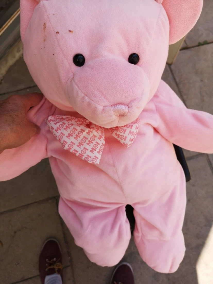 Pink Teddy Bear with Bow Tie - photo 2
