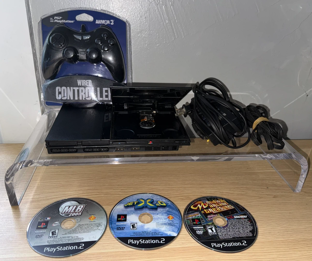 Slim PlayStation 2 Console with Controller and 3 Games - photo 2
