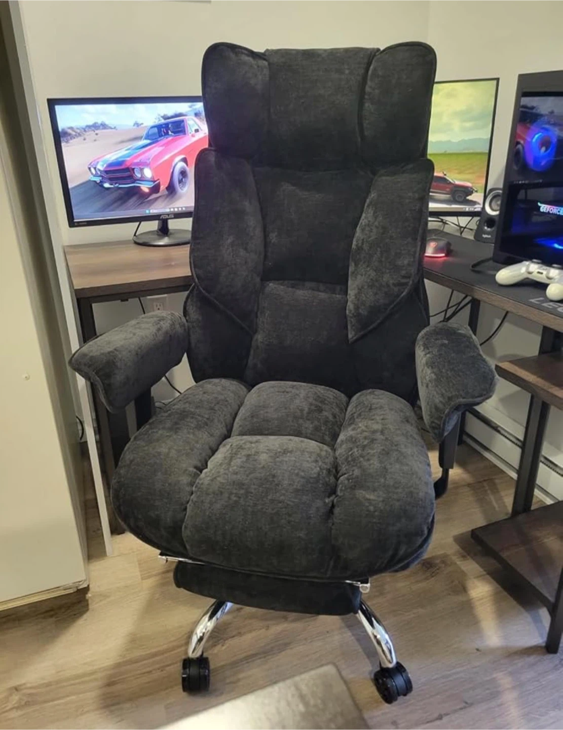 Efomao Executive Office Chair, Black Mesh Fabric Big