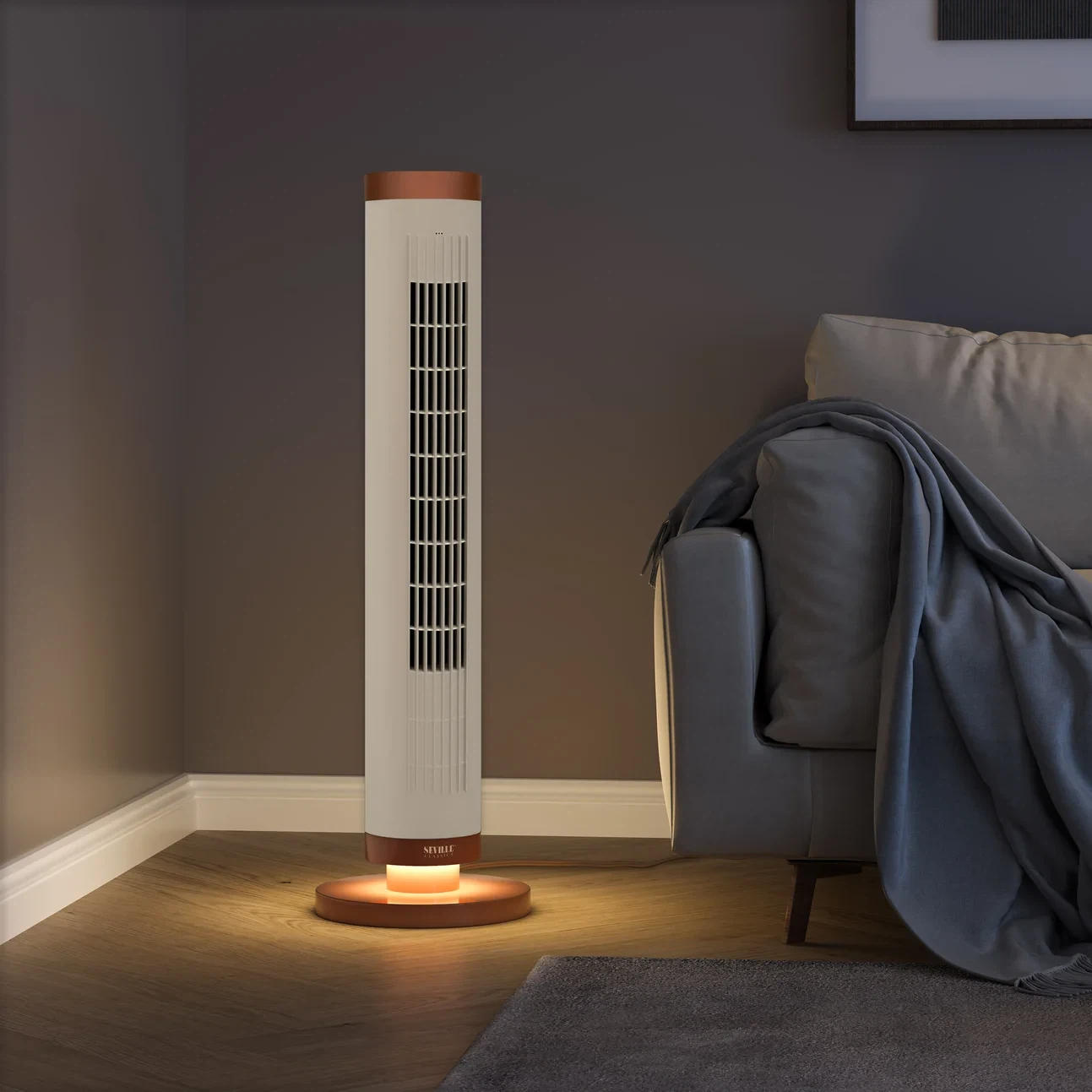 BNIB - Seville UltraSlimLine Tower Fan with Light - photo 2