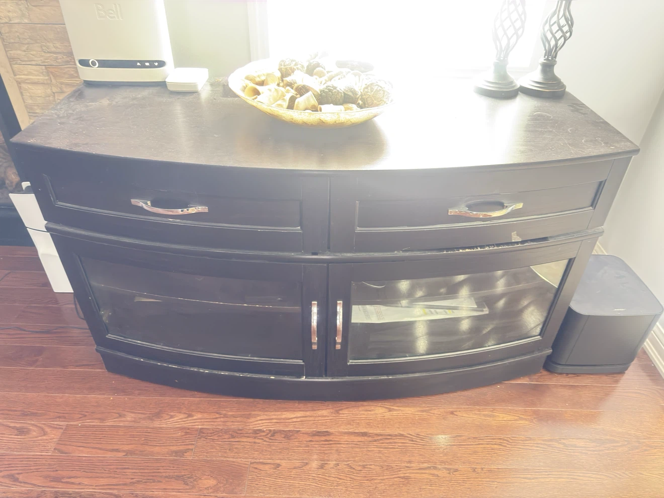 Wood tv stand - photo 2