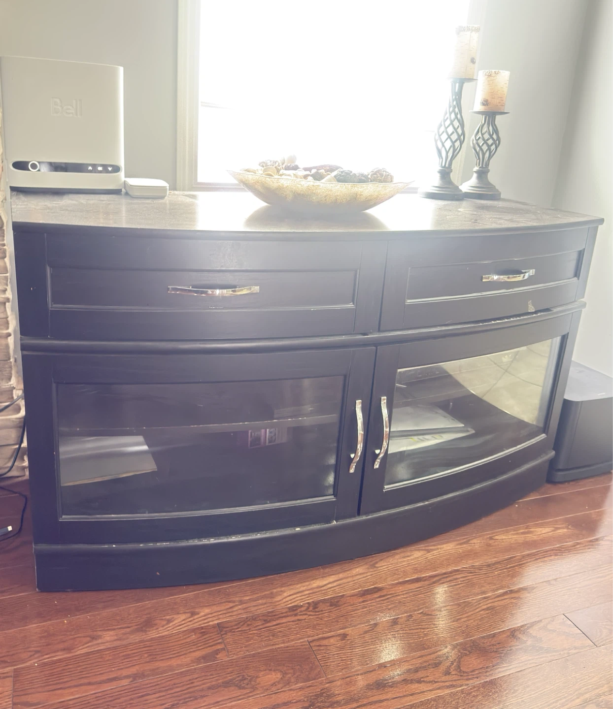 Wood tv stand