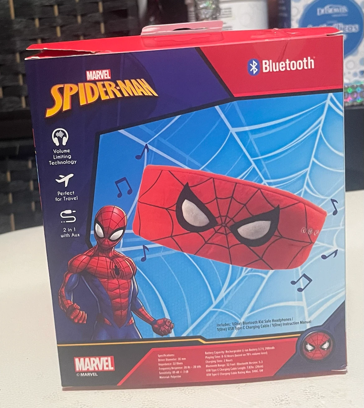 Marvel Spider-Man Bluetooth Kid Safe Headphones - photo 3
