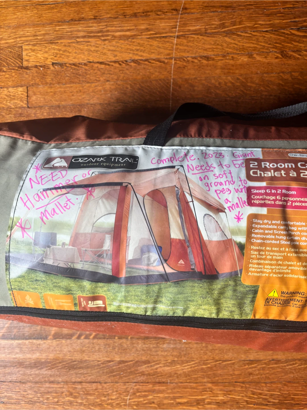 Ozark Trail 2 Room Cabin Tent with Screen Porch