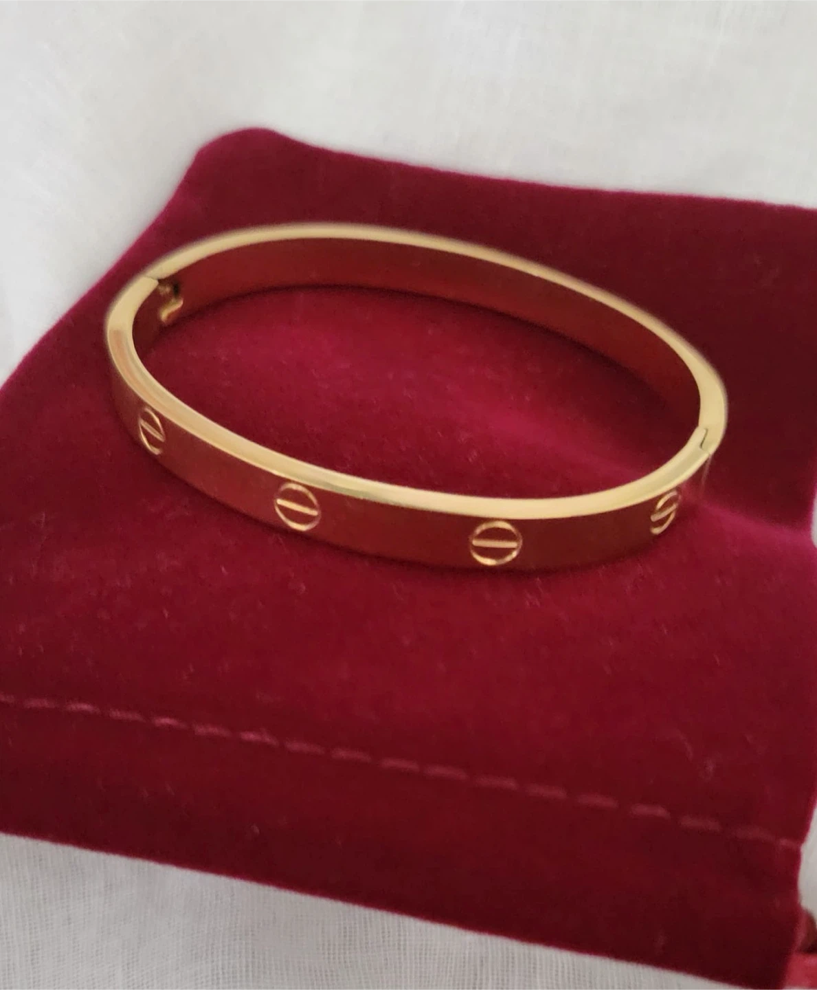 18k Plated Gold Tone Bracelet with Engraved Details