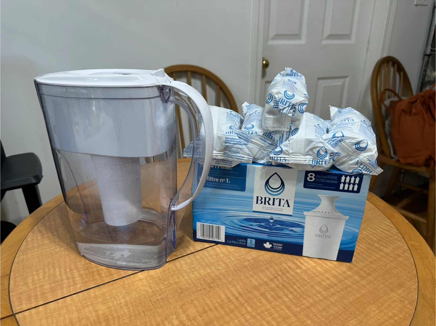 Brita Water Filter Pitcher with 5 standard Filters