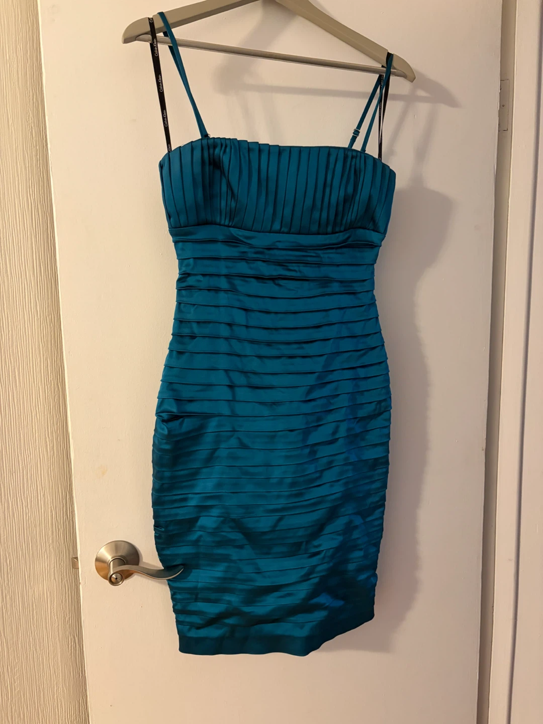 Calvin Klein Teal Ruched Bodycon Dress - photo 2