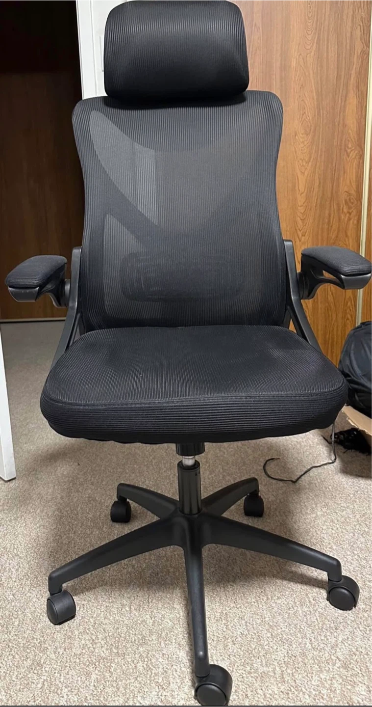 Black Ergonomic Office Chair with Headrest