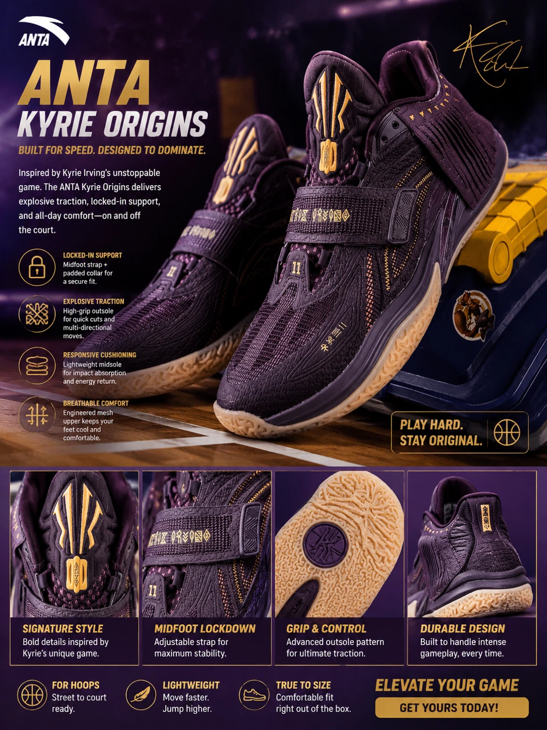 ANTA Kyrie Origins Basketball Shoes - photo 5
