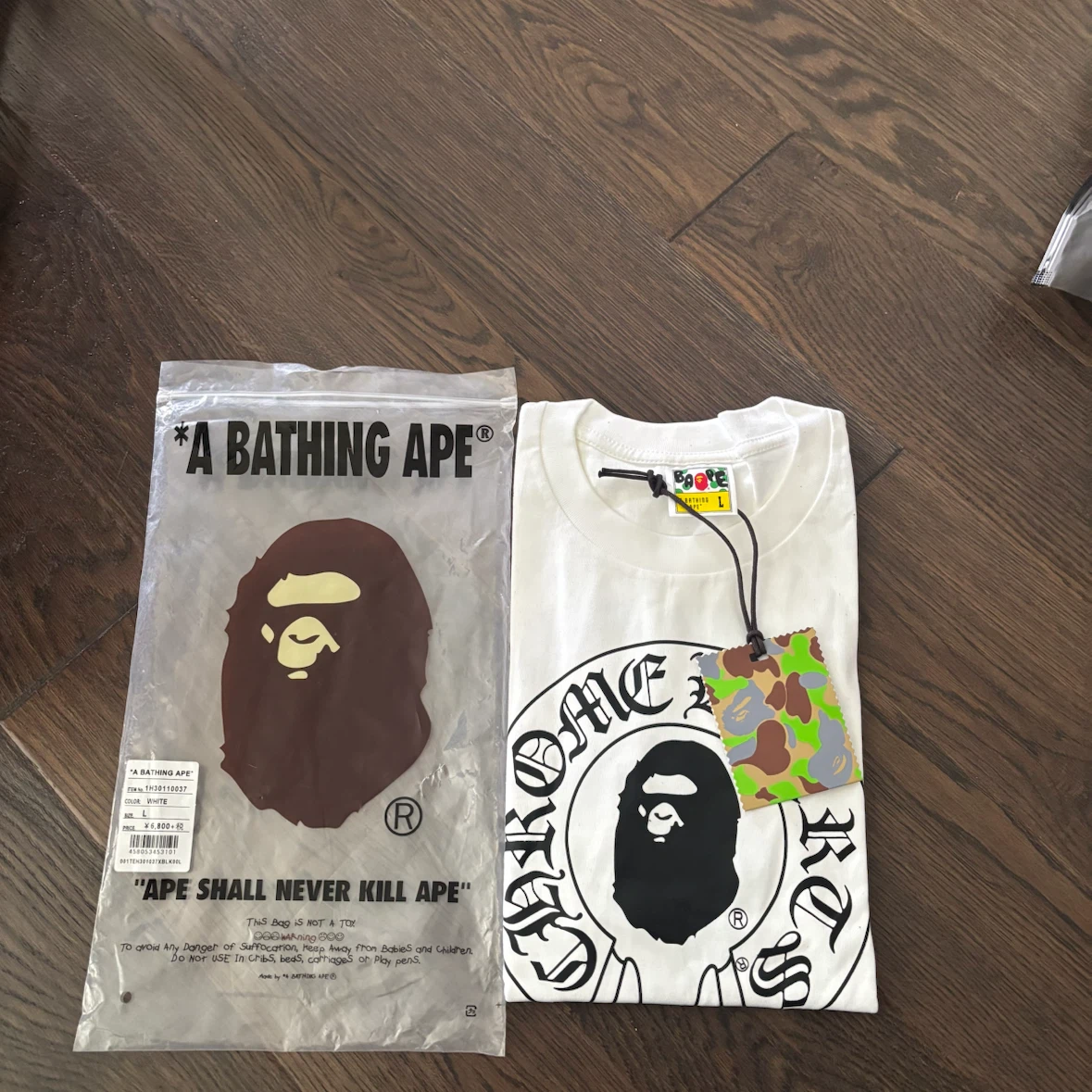 A Bathing Ape x Chrome Hearts T-Shirt - White - photo 2