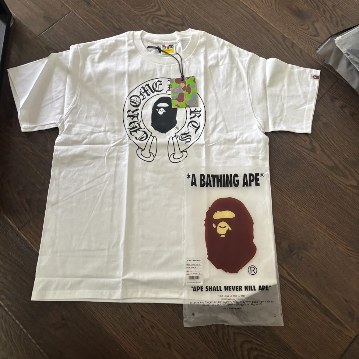 A Bathing Ape x Chrome Hearts T-Shirt - White - photo 3