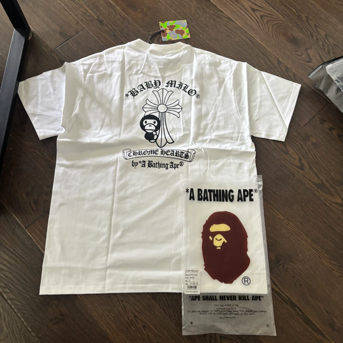 A Bathing Ape x Chrome Hearts T-Shirt - White - photo 4