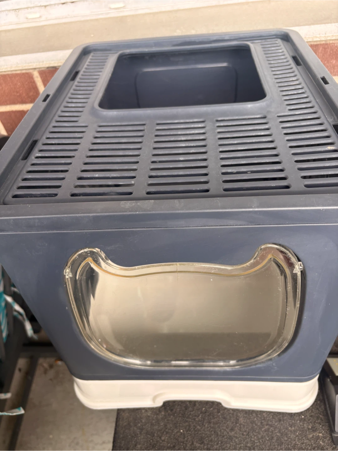 Grey Cat Litter Box