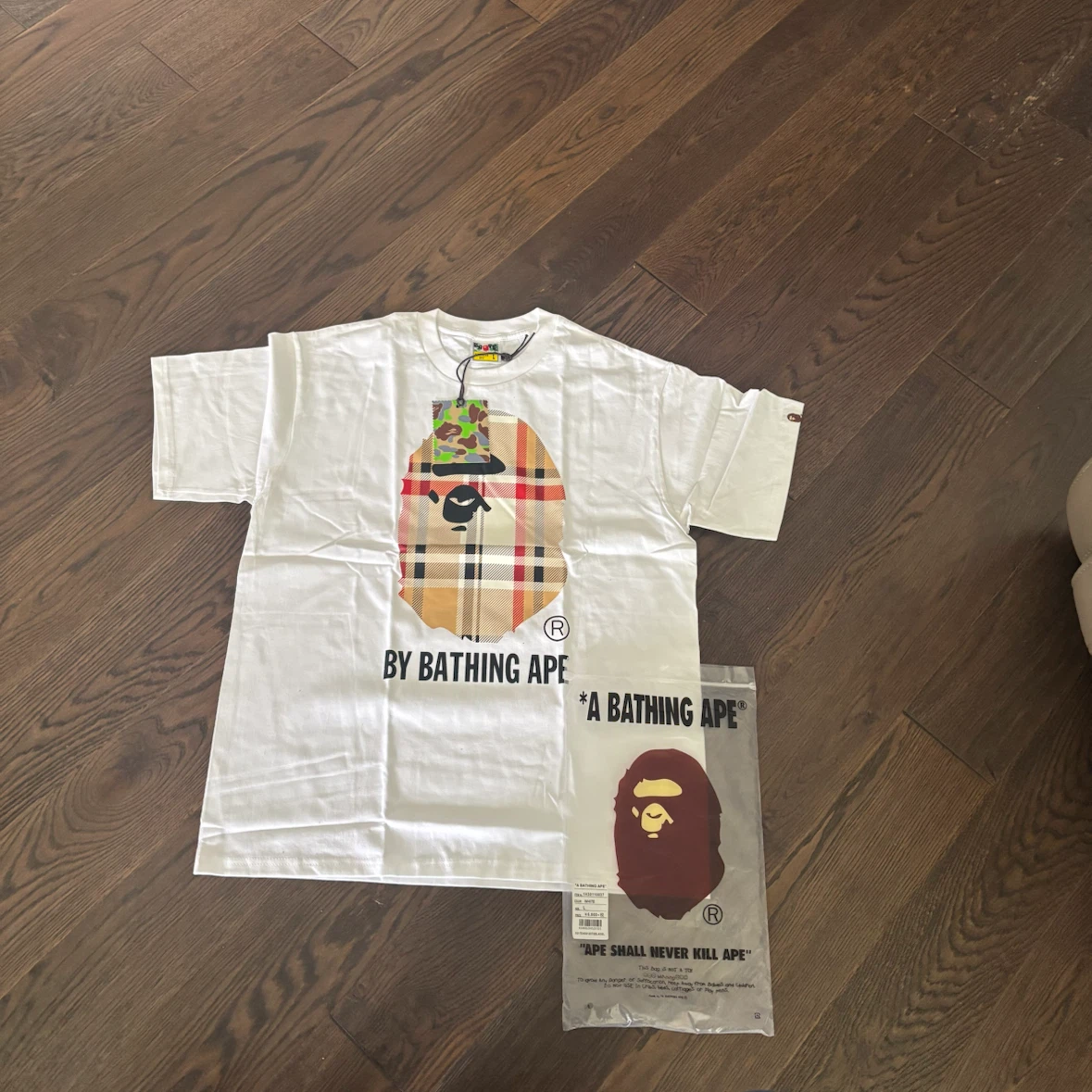 A Bathing Ape White Camo Ape Head T-Shirt