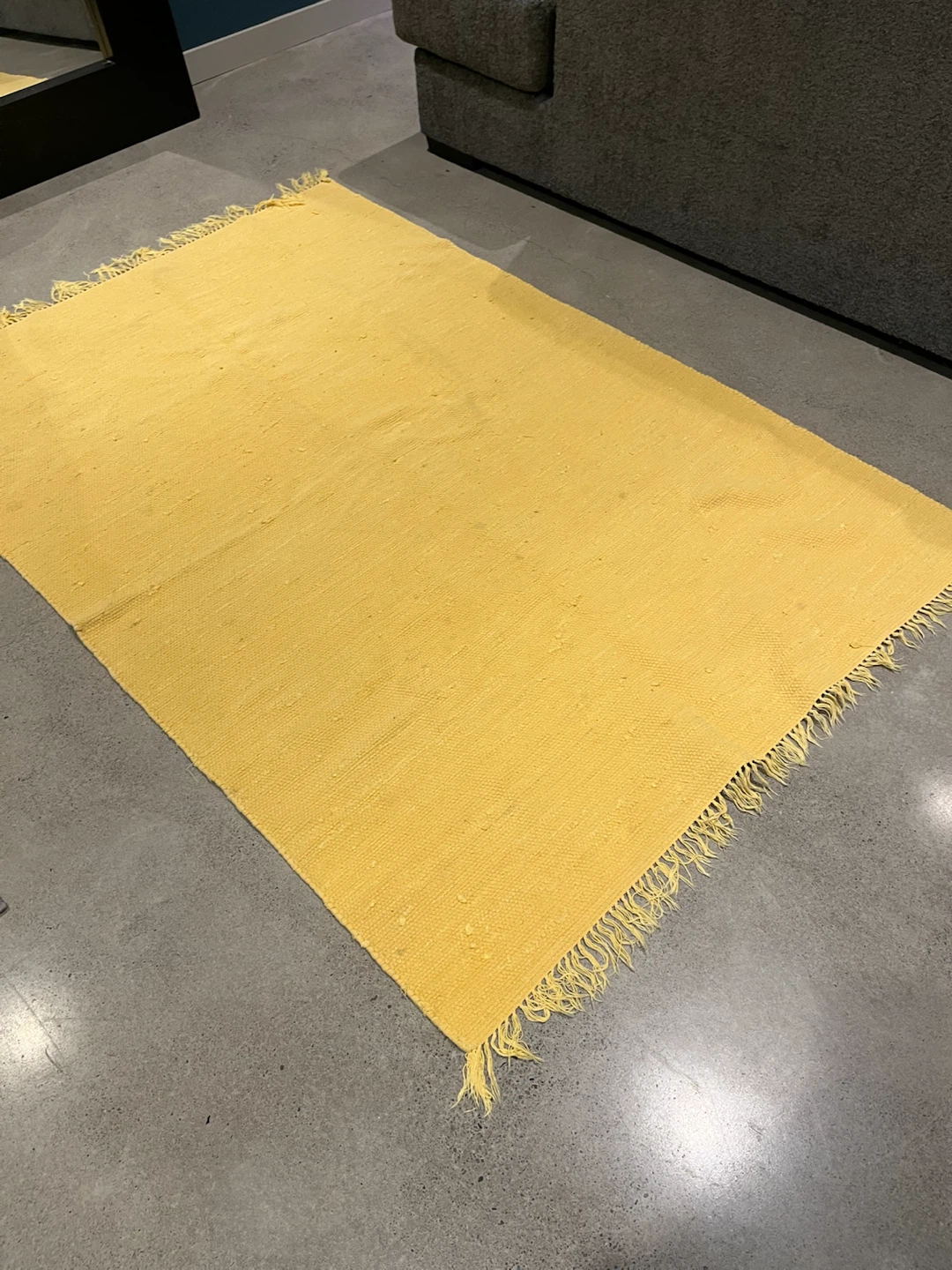 Yellow Cotton Area Rug