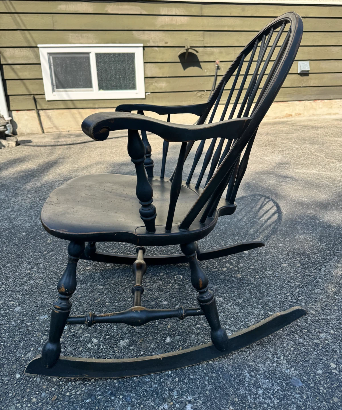 Dark Wood Rocking Chair - photo 3
