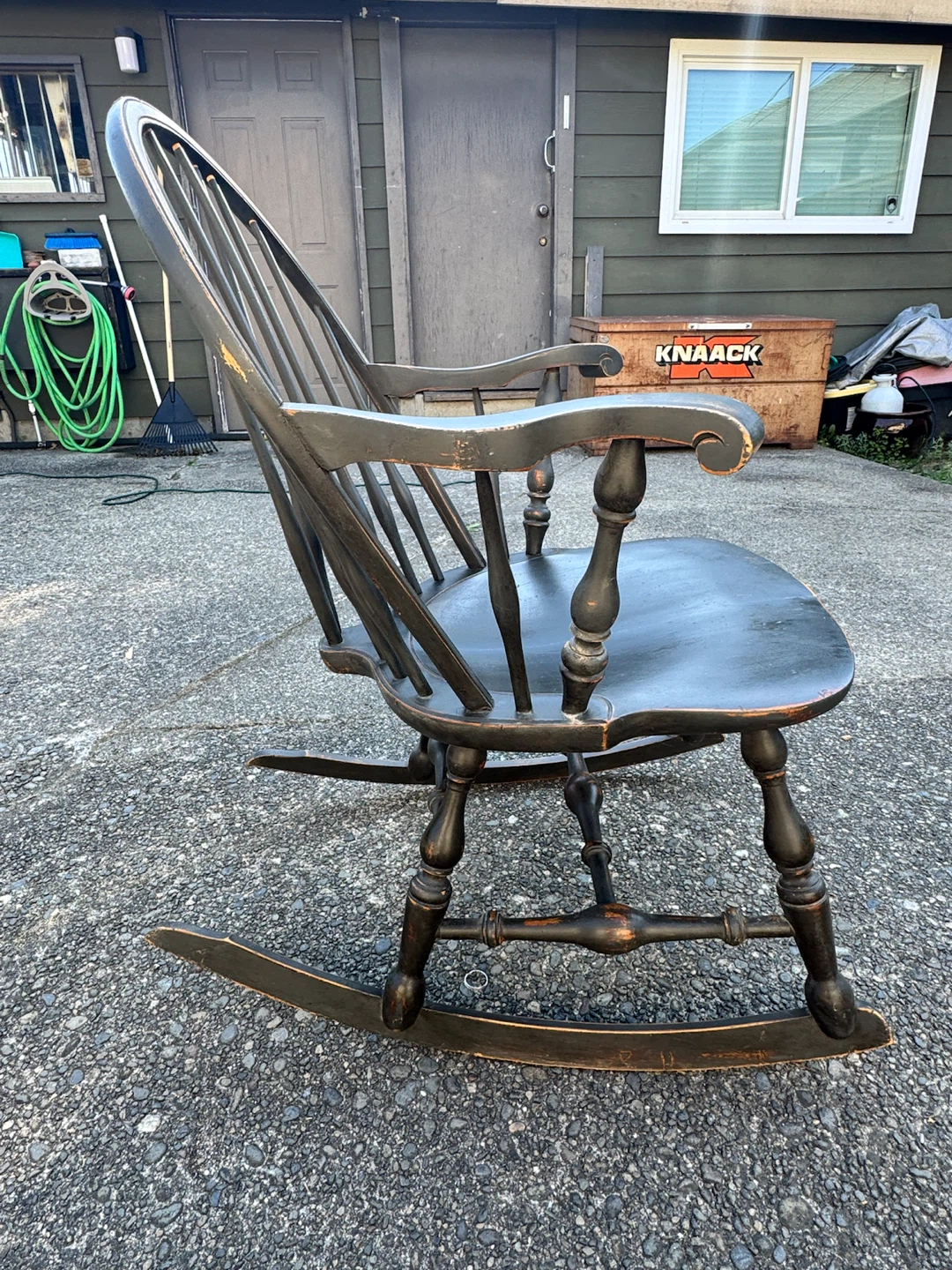 Dark Wood Rocking Chair - photo 4