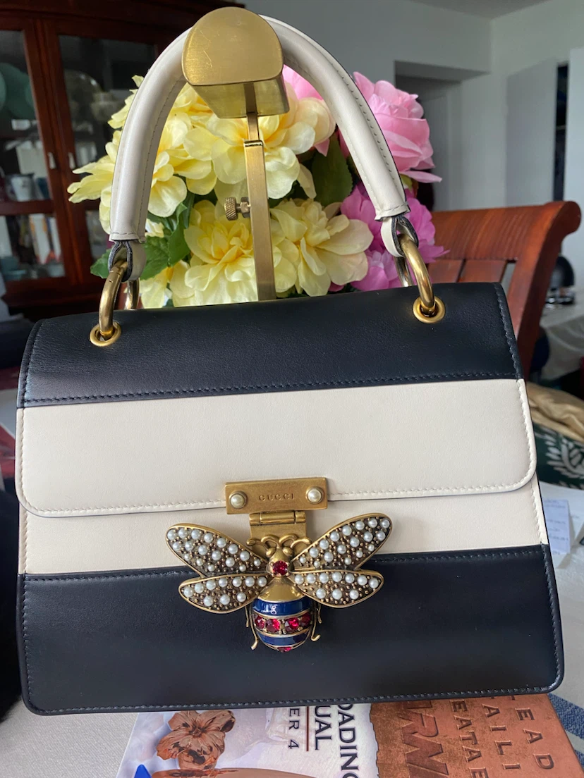 GUCCI Queen Margaret Bee Top Handle Bag